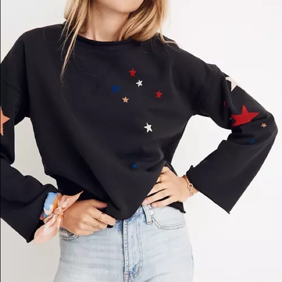 Madewell Sweaters - MADEWELL STARRY NIGHT STAR PRINT SWEATSHIRT